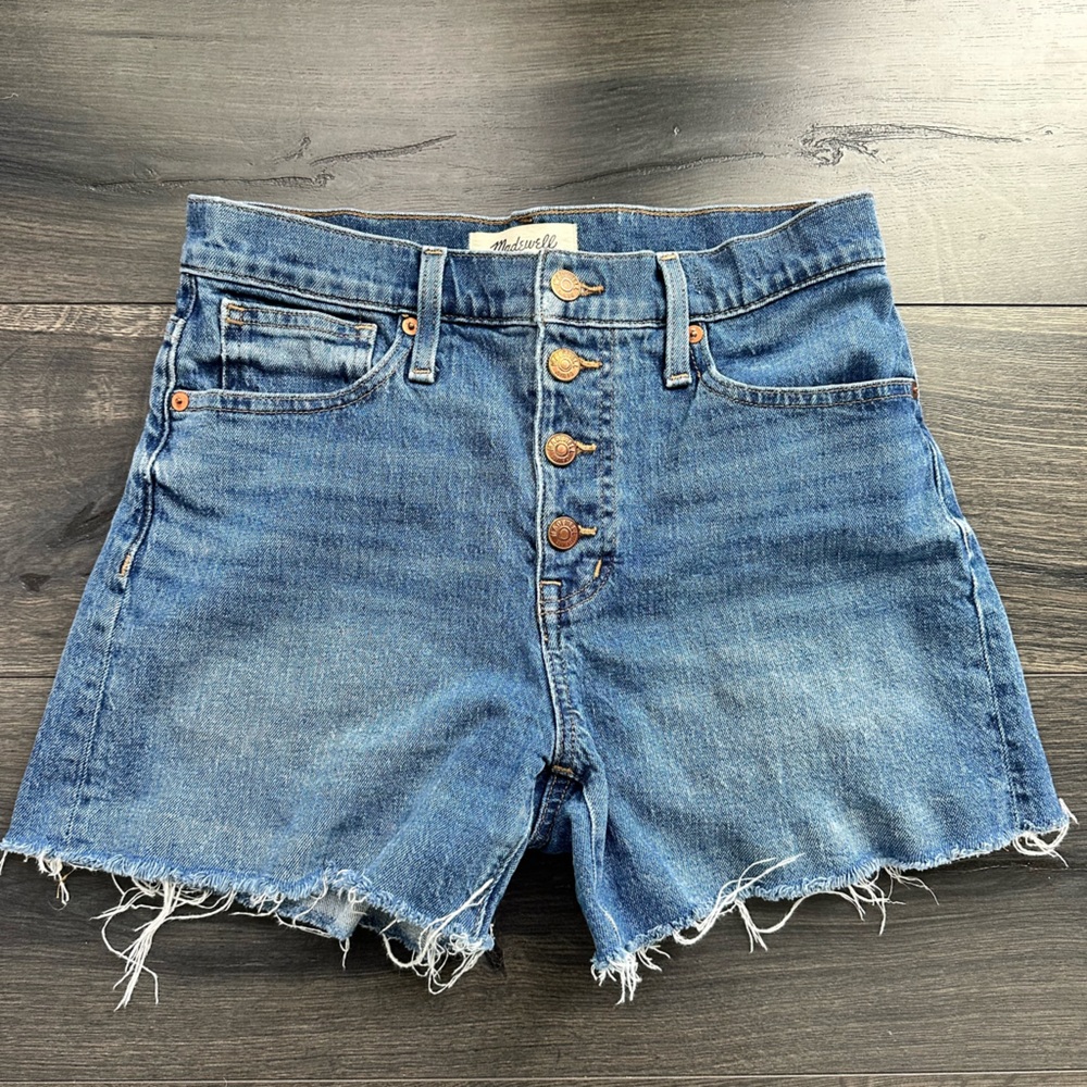 MADEWELL high waist cutoff Jean Short Sz 26